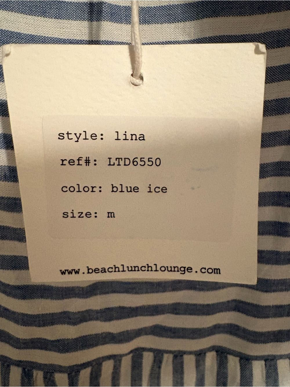 NWT beachlunchlounge Anthropologie Cassie Striped Midi Dress in Blue and White - Picture 9 of 10